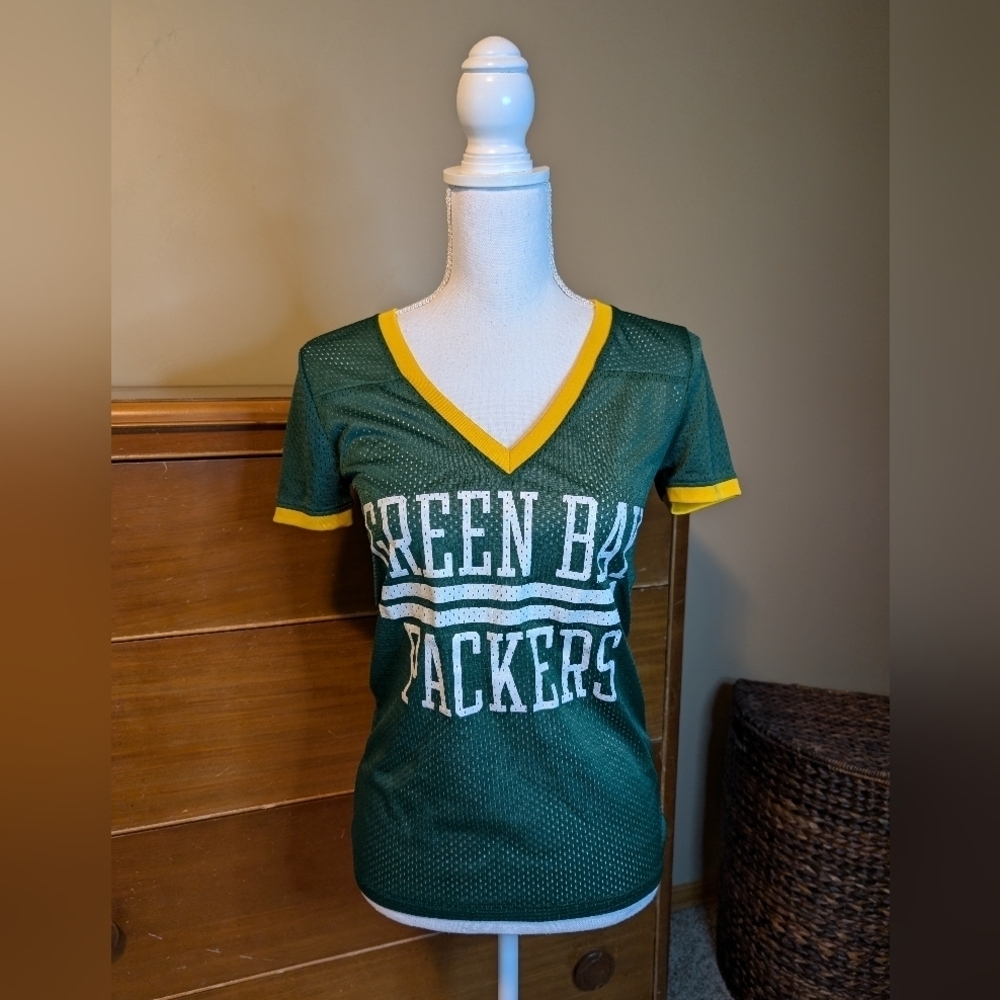 VS PINK GREEN BAY Packers Boxy JERSEY Shirt - Picture 2 of 12